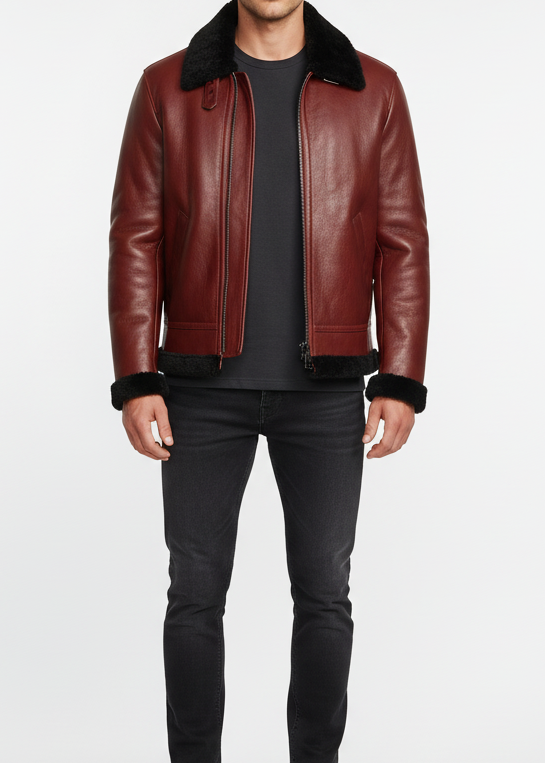 Maroon Skyfall Leather Jacket