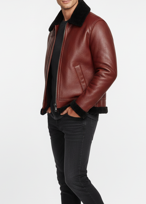 Maroon Skyfall Leather Jacket