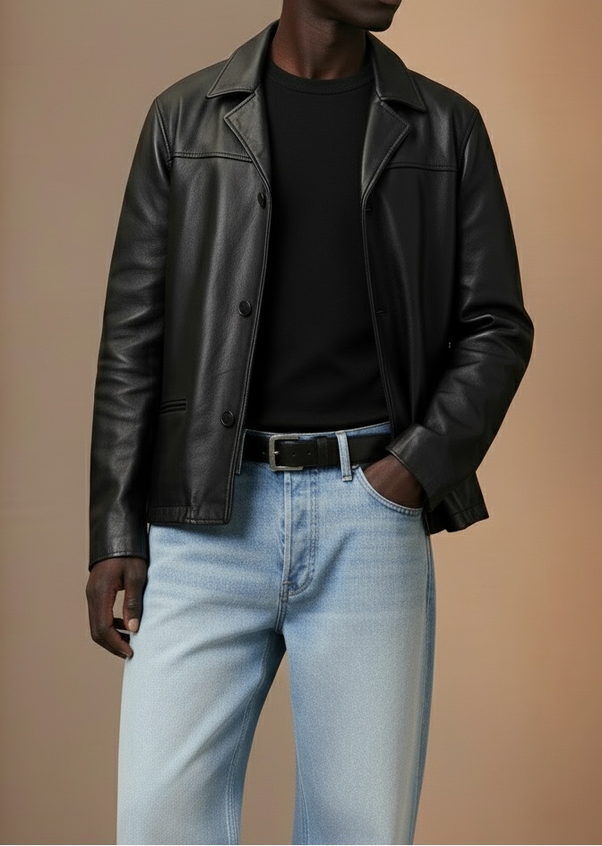 Black Leather Shacket