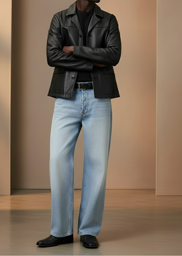 Black Leather Shacket