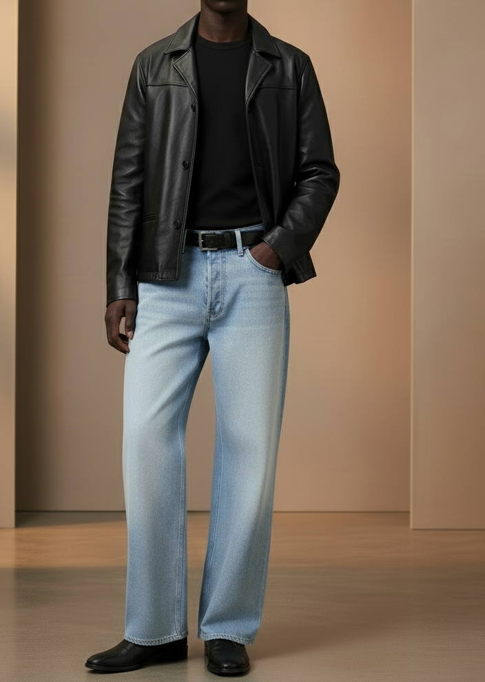 Black Leather Shacket